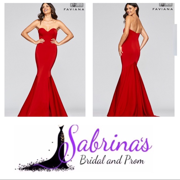 Faviana - Style 10213 - Size 6 - Red